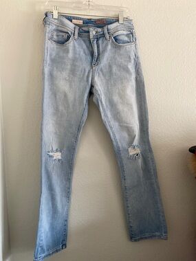 Pilcro x Anthropologie Slim Boyfriend Jeans Light Wash